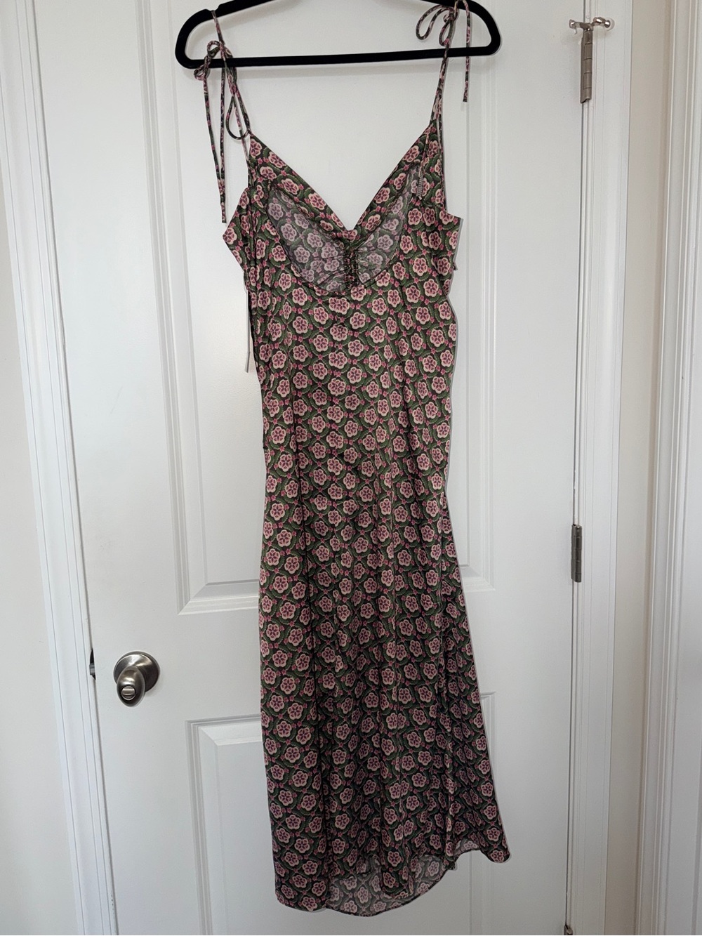 bishop + young Olive and Pink Floral Slip Dress - Picture 5 of 7